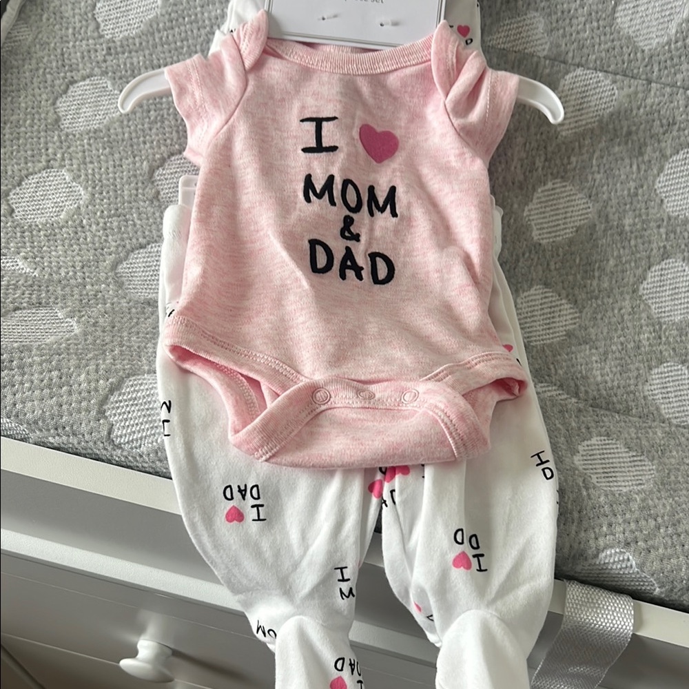 Pink and White Kids Matching Set